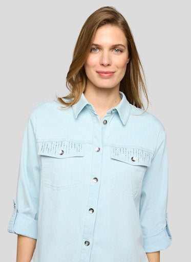 Blouses lange mouw blauw Rabe