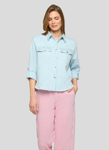 Blouses lange mouw blauw Rabe
