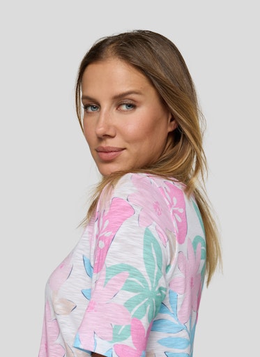 T-shirts korte mouw paars Rabe