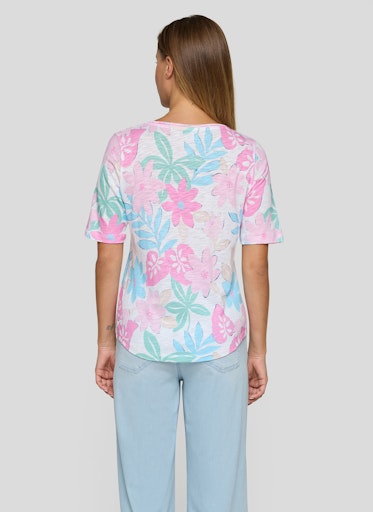 T-shirts korte mouw paars Rabe