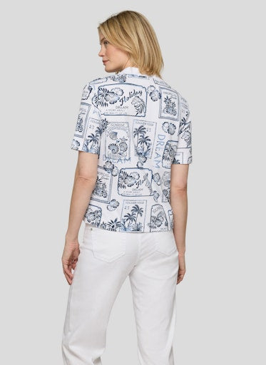 T-shirts korte mouw blauw Rabe