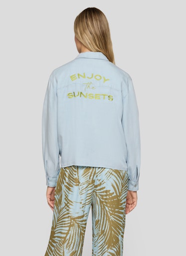 Blouses lange mouw blauw Rabe