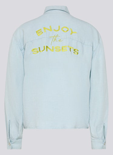 Blouses lange mouw blauw Rabe