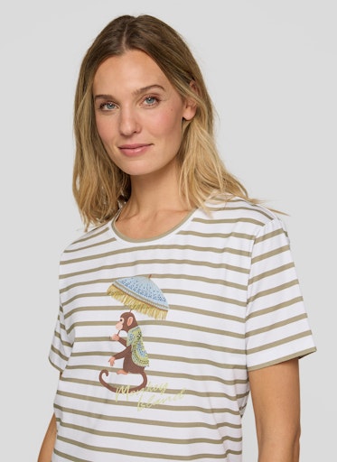 T-shirts korte mouw groen Rabe
