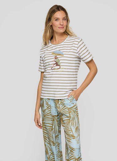 T-shirts korte mouw groen Rabe