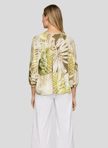 Blouses lange mouw groen Rabe
