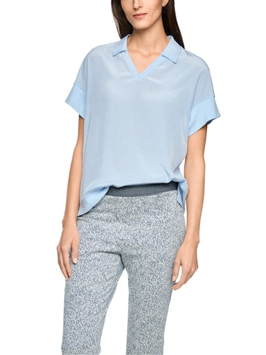 Blouses korte mouw blauw Marc Cain Sports