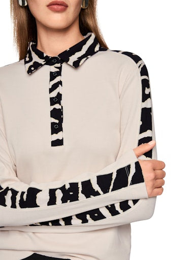 Polo's lange mouw zwart Marc Cain Sports