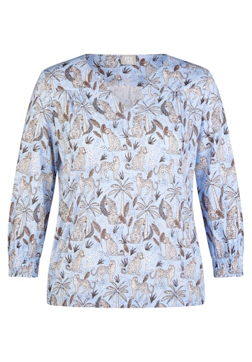 T-shirts lange mouw blauw Rabe