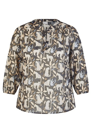 Blouses lange mouw zwart Rabe