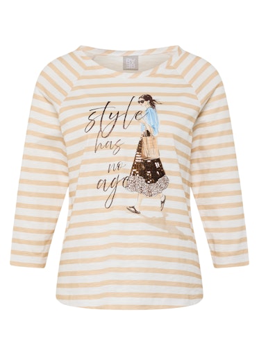 T-shirts lange mouw bruin Rabe