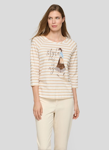 T-shirts lange mouw bruin Rabe