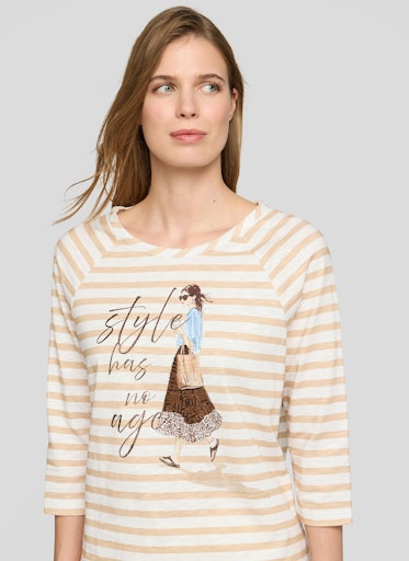T-shirts lange mouw bruin Rabe