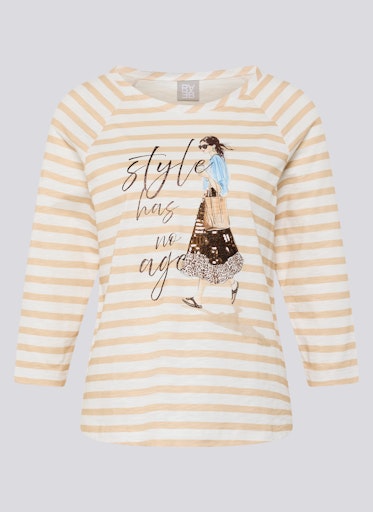 T-shirts lange mouw bruin Rabe