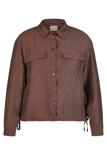 Blouses lange mouw bruin Rabe