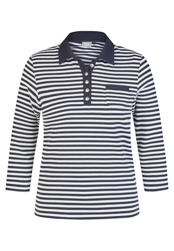Polo's lange mouw blauw Rabe