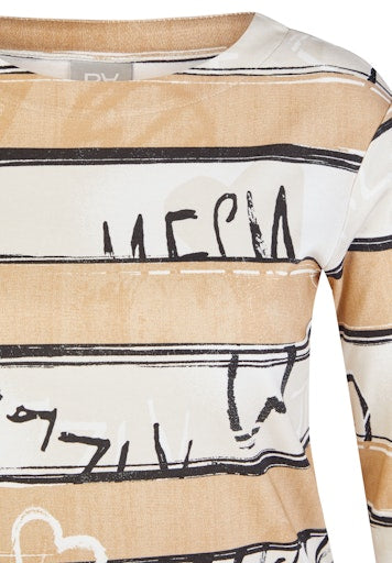 T-shirts lange mouw beige Rabe