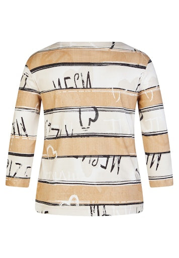 T-shirts lange mouw beige Rabe