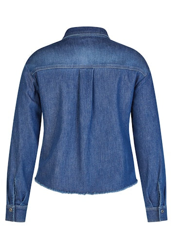 Blouses lange mouw blauw Rabe