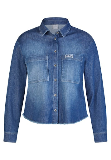 Blouses lange mouw blauw Rabe