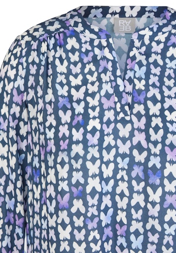 Blouses lange mouw blauw Rabe