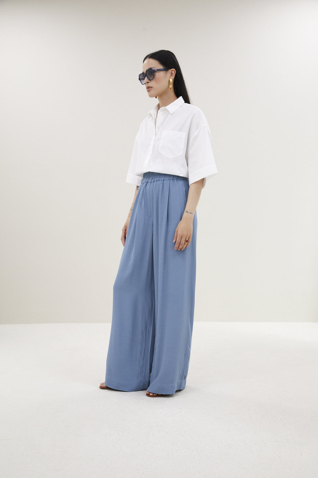 Blouses korte mouw wit by-bar