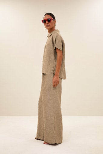 Blouses korte mouw goud by-bar