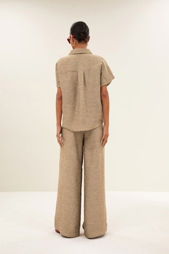 Blouses korte mouw goud by-bar