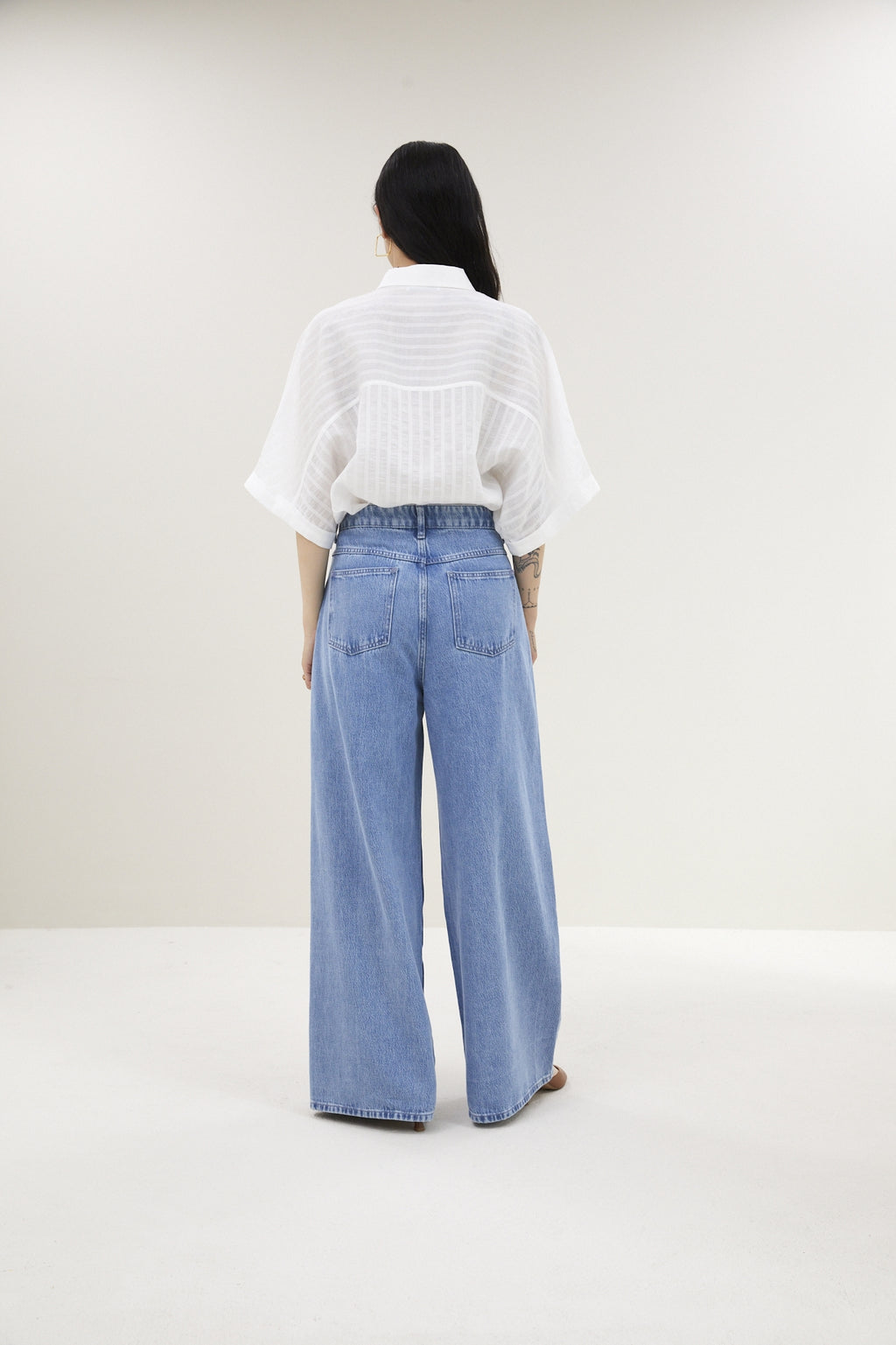 Blouses korte mouw wit by-bar