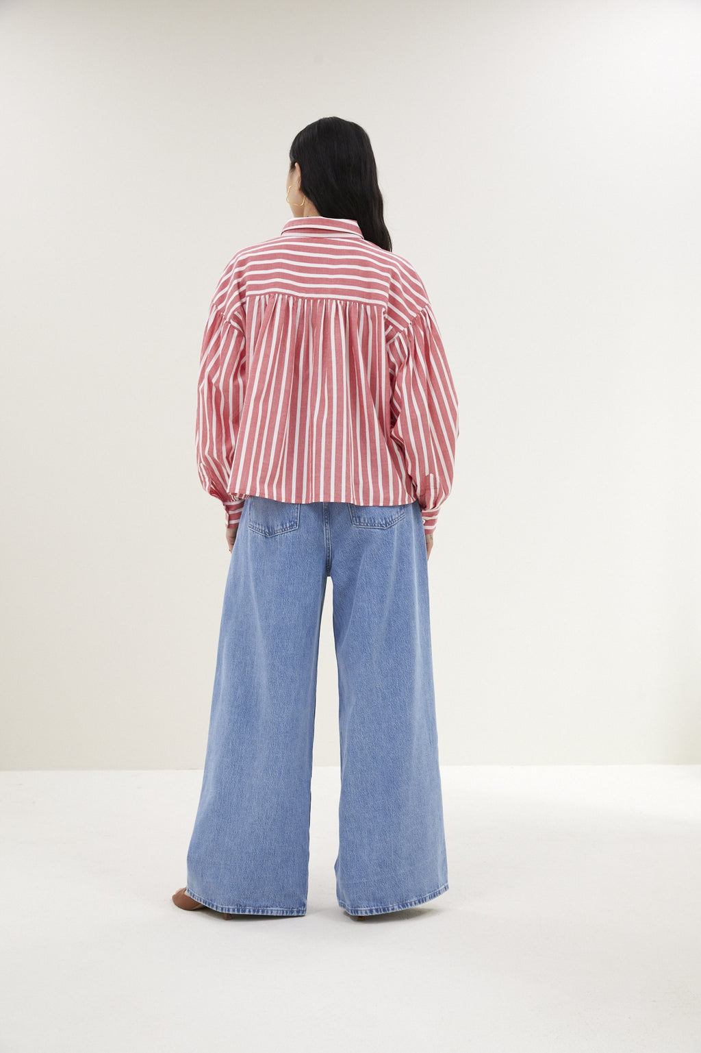 Blouses lange mouw rood by-bar