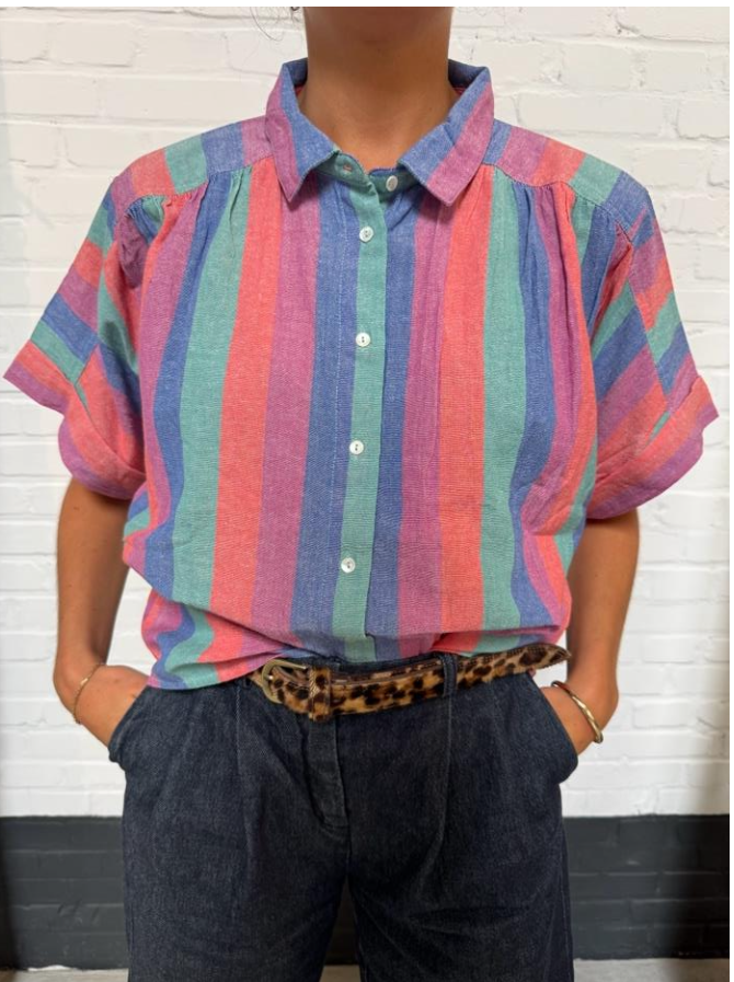Blouses korte mouw multicolor by-bar