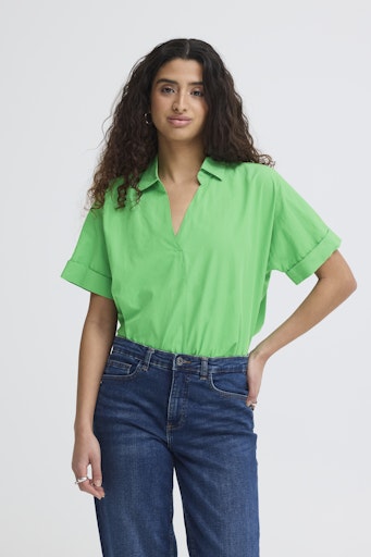Blouses korte mouw groen ICHI