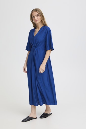 Jurken korte mouw blauw ICHI