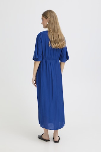 Jurken korte mouw blauw ICHI