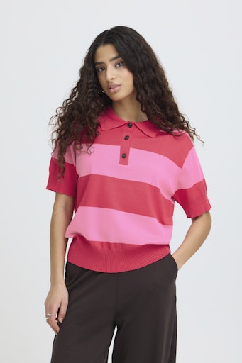 Polo's korte mouw roze ICHI