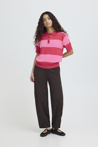 Polo's korte mouw roze ICHI