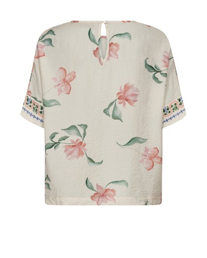 Blouses korte mouw beige MOS MOSH
