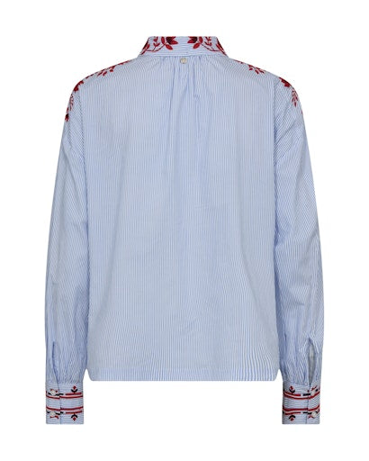 Blouses lange mouw blauw MOS MOSH
