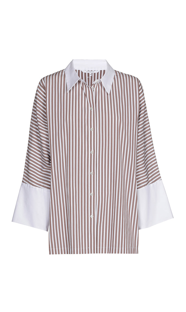 Blouses lange mouw bruin Xandres