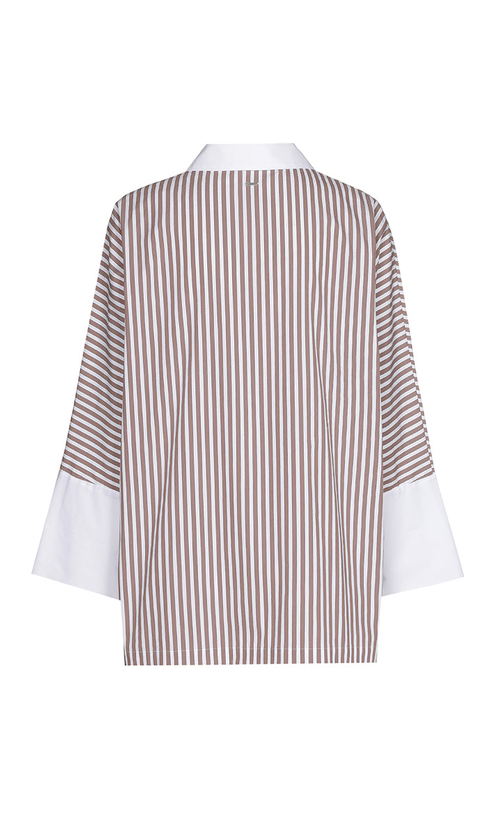 Blouses lange mouw bruin Xandres