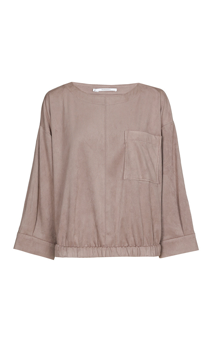 Blouses lange mouw bruin Xandres