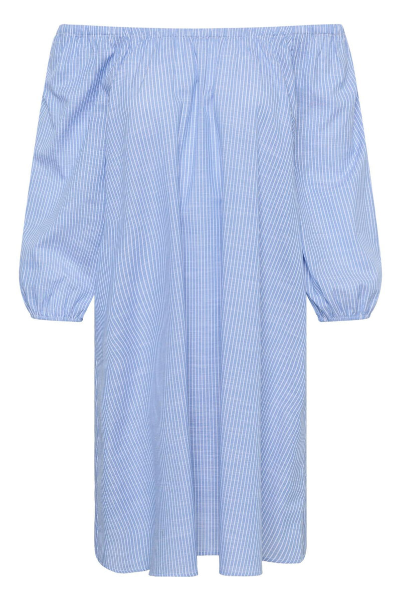 Jurken lange mouw blauw My Essential Wardrobe