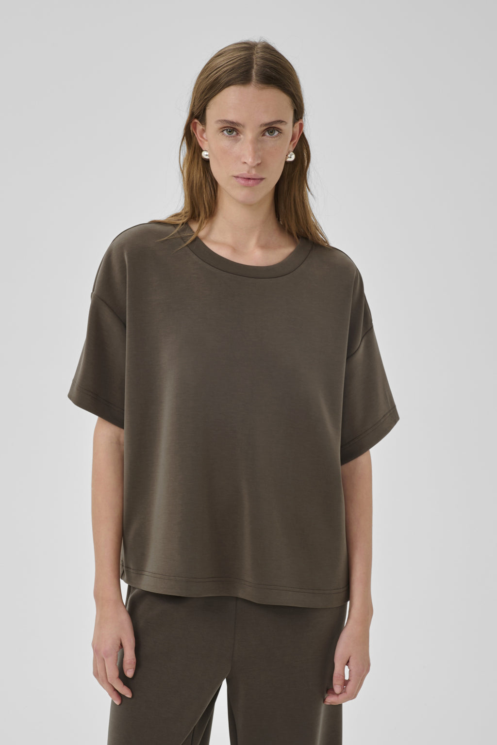 T-shirts korte mouw bruin My Essential Wardrobe