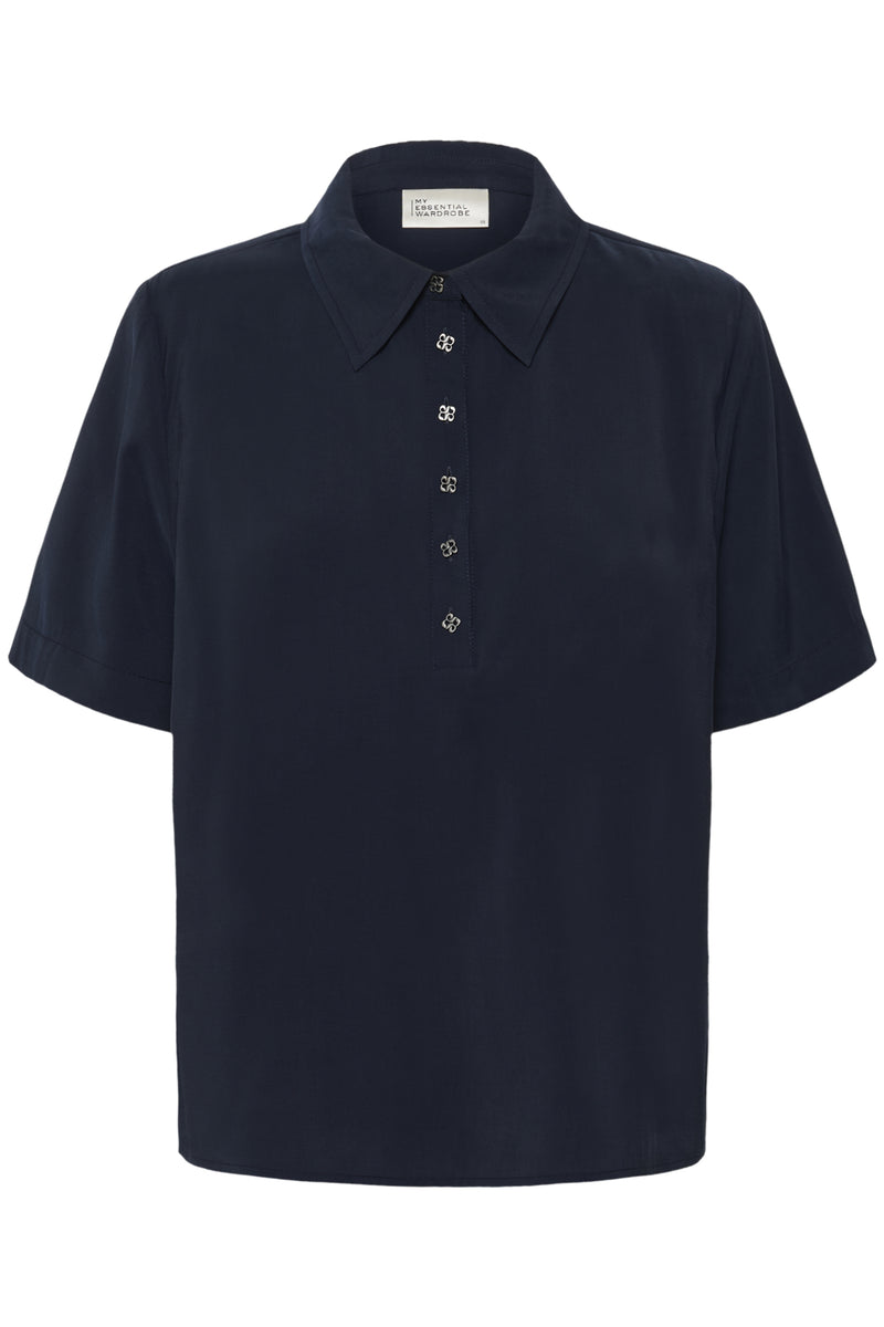 Blouses korte mouw navy My Essential Wardrobe