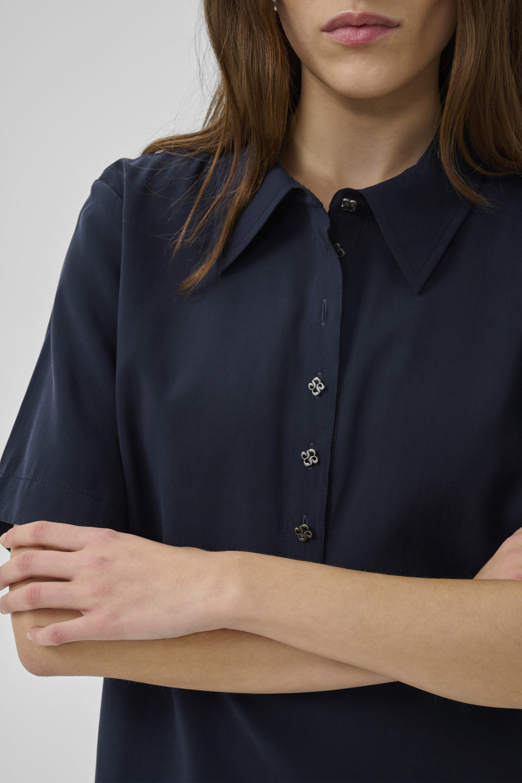 Blouses korte mouw navy My Essential Wardrobe