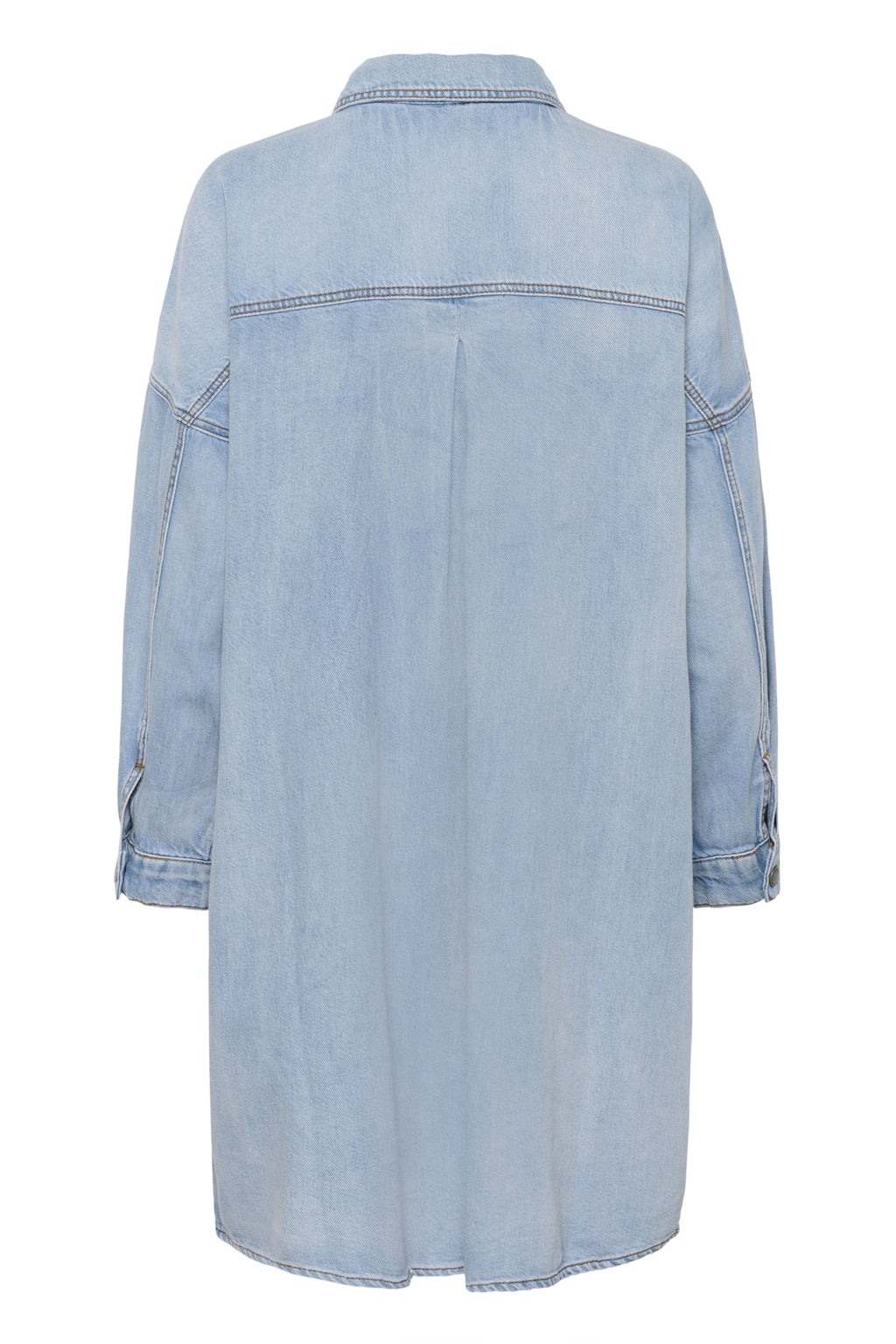 Jurken lange mouw blauw My Essential Wardrobe