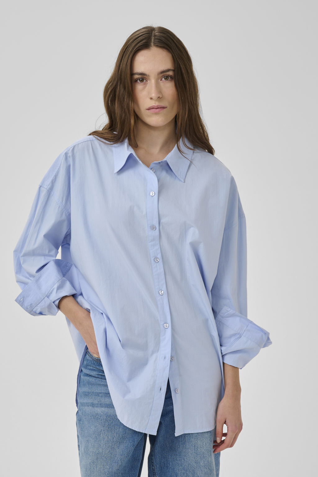 Blouses lange mouw blauw My Essential Wardrobe
