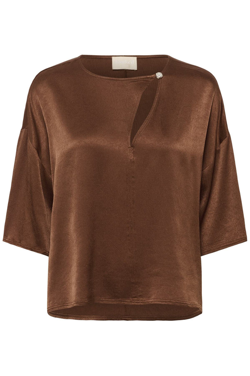 Blouses korte mouw bruin Soaked In Luxury