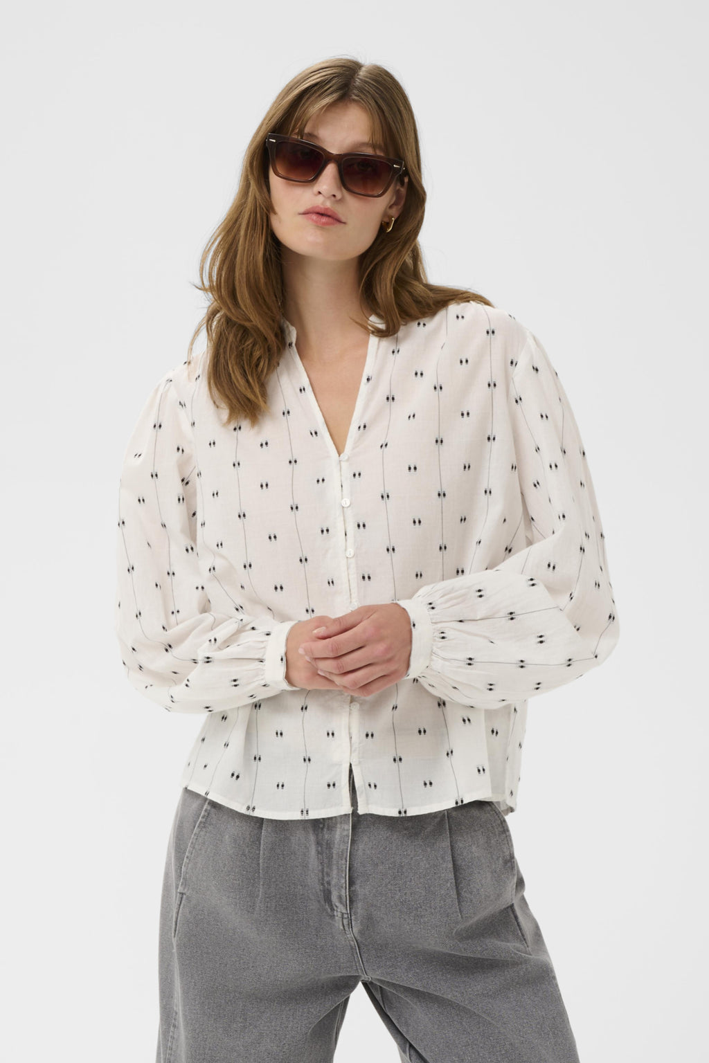 Blouses lange mouw wit Soaked In Luxury
