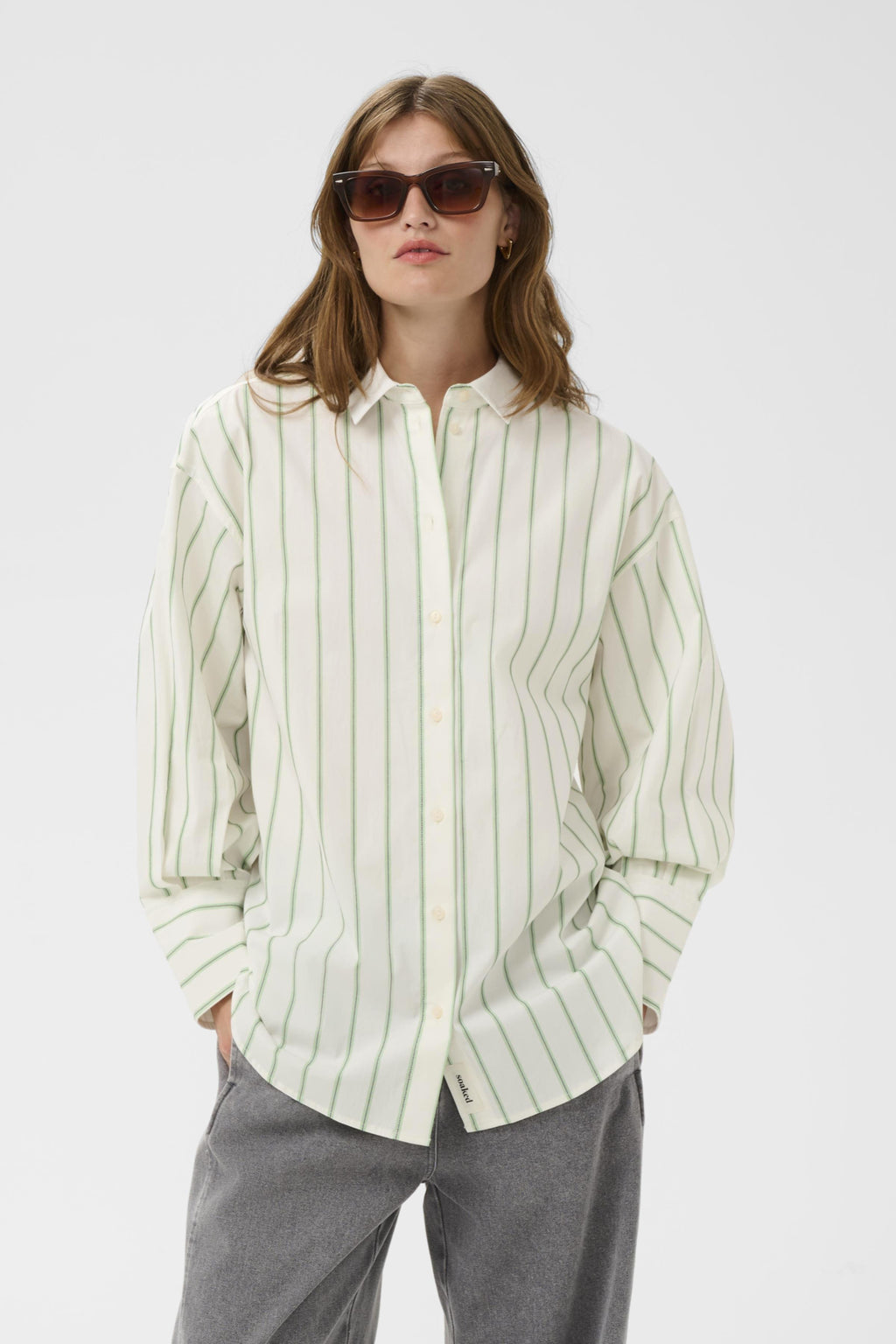 Blouses lange mouw groen Soaked In Luxury